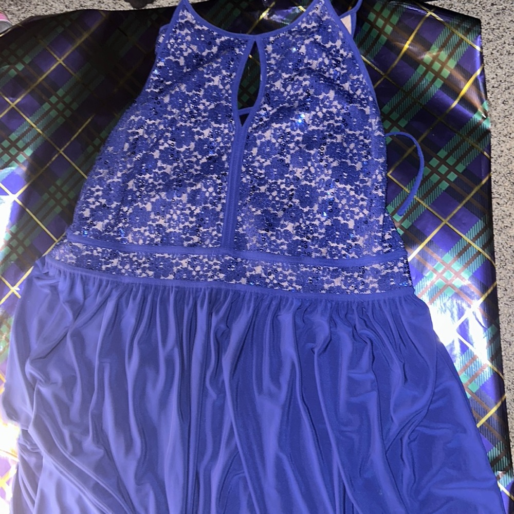Long Sparkly Blue Dress NW Woman
